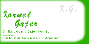 kornel gajer business card